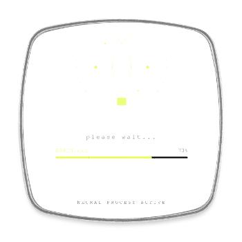 BRAIN.EXE IS LOADING - Square fridge magnet - white - Front