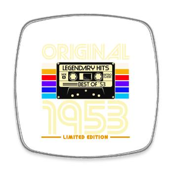 Original 1953 Retro Cassette - Square fridge magnet - white - Front