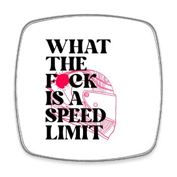 Car - Square fridge magnet - white - Front