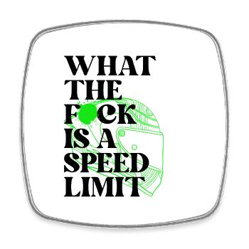 Car - Square fridge magnet - white - Front