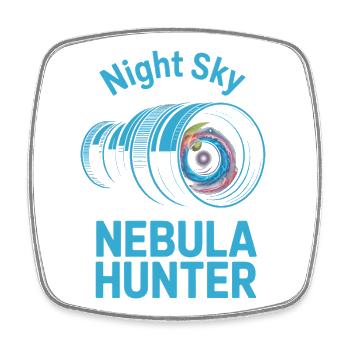 Chasseur de Nébuleuses du Ciel Nocturne - Magnet carré - blanc - Devant