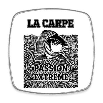 Carpe Passion Extrême - Magnet carré - blanc - Devant