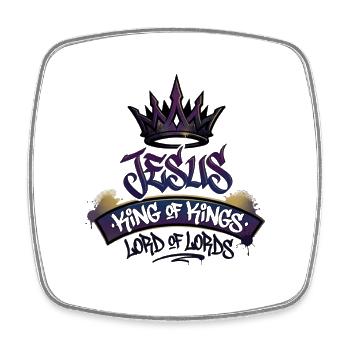 Jésus, roi des rois - Magnet carré - blanc - Devant