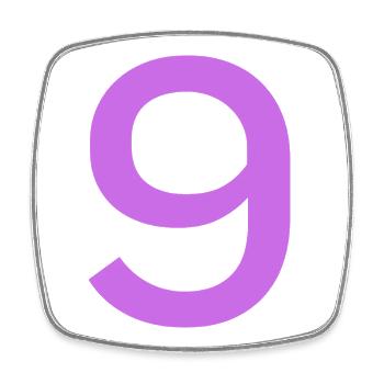9 - Square fridge magnet - white - Front