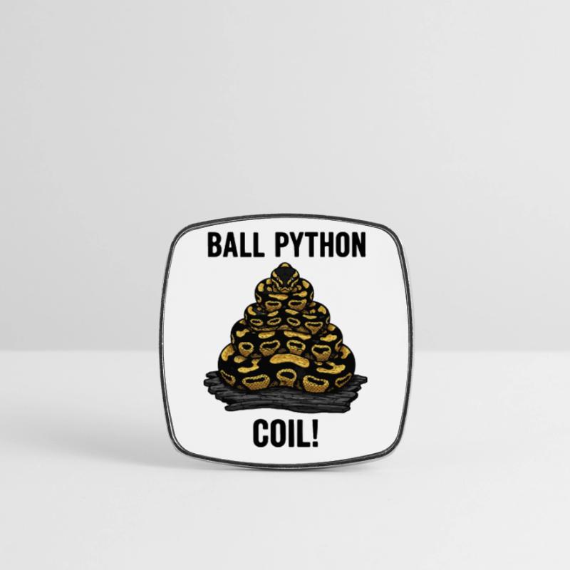 Python Royal Ball Python Coil Reptile Pyramide Magnet carré