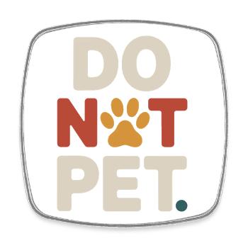 Do Not Pet Introvertiert Abstand Ruhe Anti Social - Viereckiger Kühlschrankmagnet - Weiß - Vorne