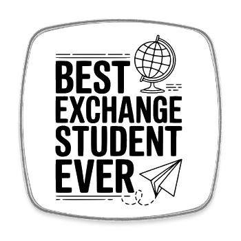 Best Exchange Student Ever - Square fridge magnet - white - Front