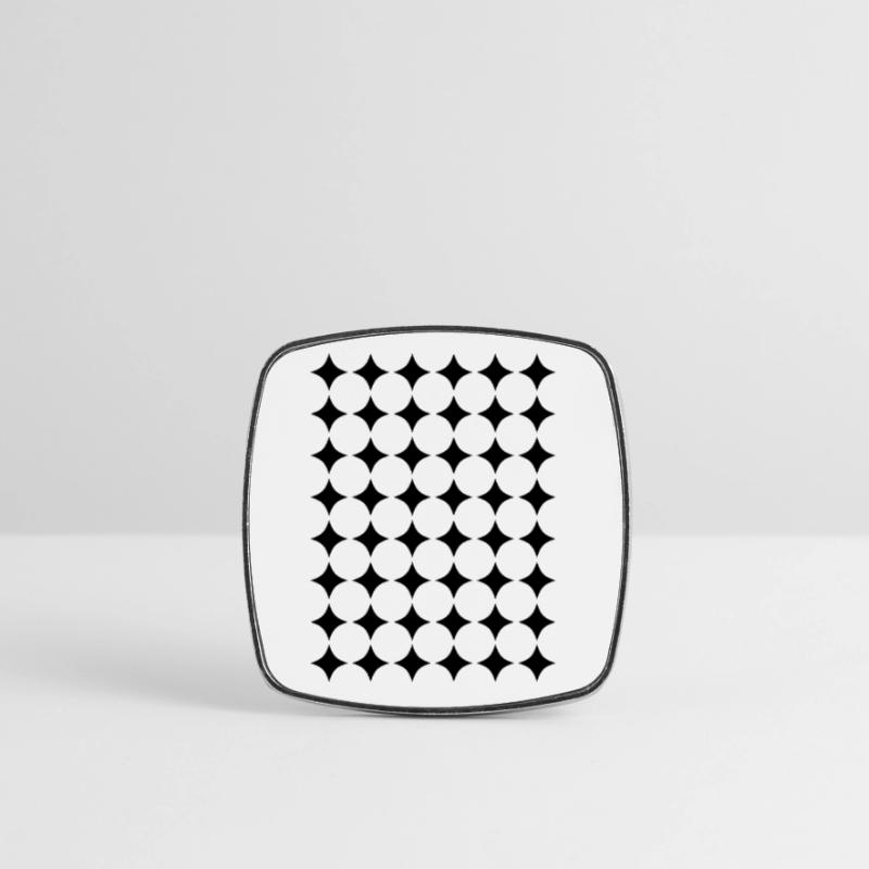 geometric circles pattern grid Square fridge magnet