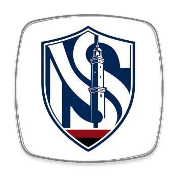 Leuchtturm in der Nacht - Viereckiger Kühlschrankmagnet - Weiß - Vorne