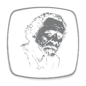 Citation de Charles Bukowski sur l’autonomie - Magnet carré - blanc - Devant