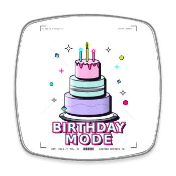 birthday cake birthday - Square fridge magnet - white - Front