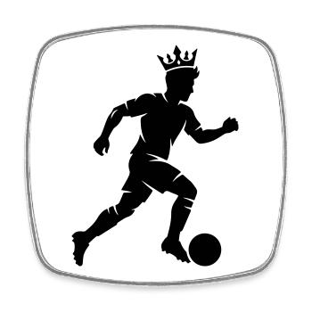 Footballer Silhouette Master - Square fridge magnet - white - Front