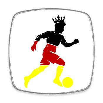 Footballers Germany Champion - Square fridge magnet - white - Front