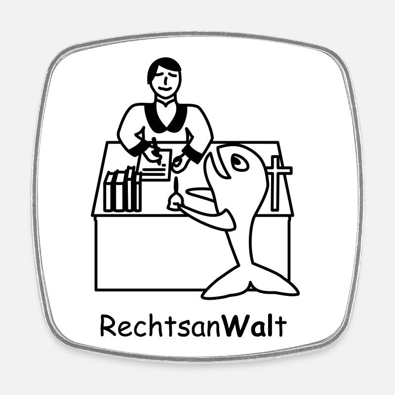 TIB_An-Wal-t - Viereckiger Kühlschrankmagnet - Weiß