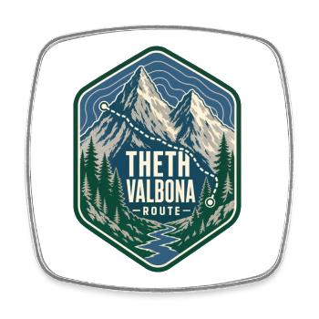 Theth Valbona Route Albania Hiking Trek Adventure - Viereckiger Kühlschrankmagnet - Weiß - Vorne