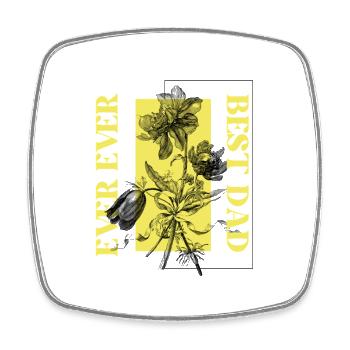 Bestes botanisches Vaterporträt - Viereckiger Kühlschrankmagnet - Weiß - Vorne