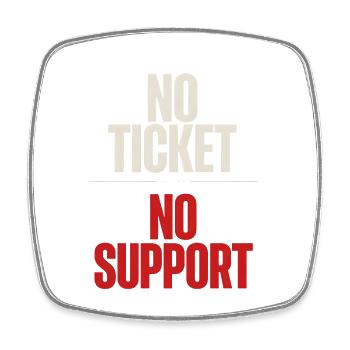 Non Ticket Non Support Informaticien Administrateur IT - Magnet carré - blanc - Devant