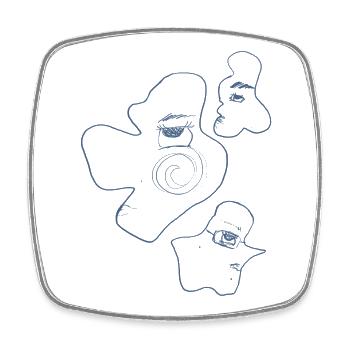 shattering beauty - Square fridge magnet - white - Front
