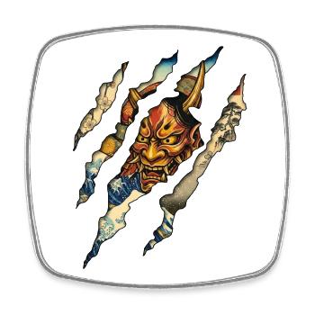 Samurai Claw - Square fridge magnet - white - Front
