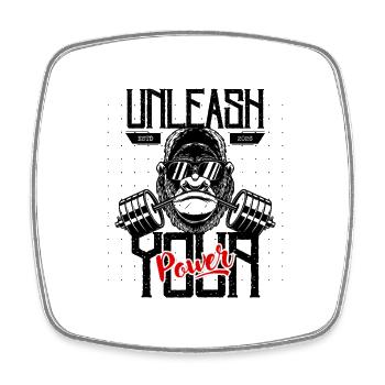 Power Lettering 2026 Vintage Animal Sporty - Magnet carré - blanc - Devant