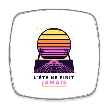 Été Éternel Tote Retro - Magnet carré - blanc - Devant