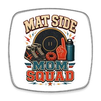 MAT SIDE MOM SQUAD - Viereckiger Kühlschrankmagnet - Weiß - Vorne