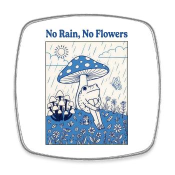 Kein Regen Keine Blumen Frosch - Viereckiger Kühlschrankmagnet - Weiß - Vorne