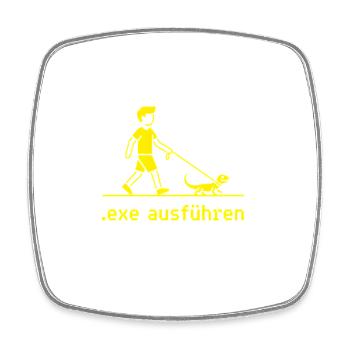 exe ausführen Informatiker Programmierer Geschenk - Viereckiger Kühlschrankmagnet - Weiß - Vorne