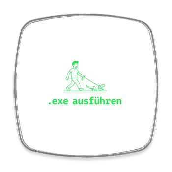 Exe ausführen Informatic Programming Geschenk - Viereckiger Kühlschrankmagnet - Weiß - Vorne