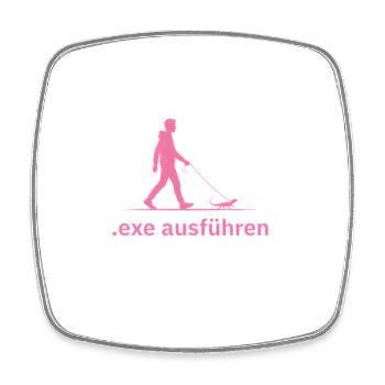 Exe Ausführen pink - Viereckiger Kühlschrankmagnet - Weiß - Vorne