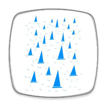 Sailing Sailboat Gift Sailboats - Square fridge magnet - white - Front