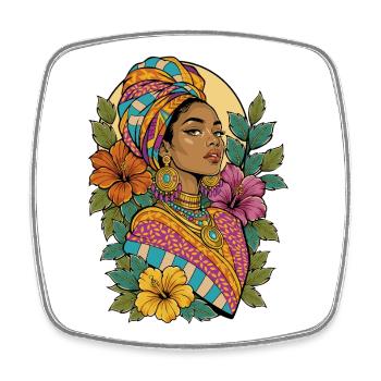 Afrique multicolore - Magnet carré - blanc - Devant