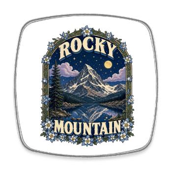 Rocky Mountain National Park USA Colorado Wandern  - Magnet carré - blanc - Devant