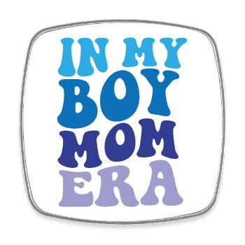 In my Boy Mom era - Viereckiger Kühlschrankmagnet - Weiß - Vorne
