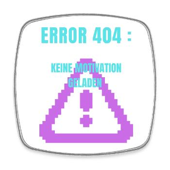 Error 404 Design  - Viereckiger Kühlschrankmagnet - Weiß - Vorne