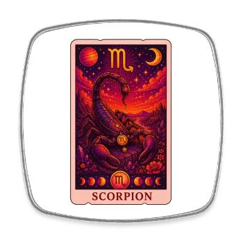 Scorpio Tarot - Square fridge magnet - white - Front