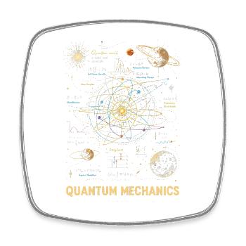 Quantum Mechanics Cosmic Space Science Inspired - Viereckiger Kühlschrankmagnet - Weiß - Vorne