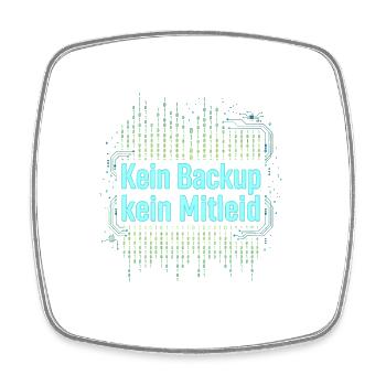 Programmierer Admin - Kein Backup Kein Mitleid - Viereckiger Kühlschrankmagnet - Weiß - Vorne