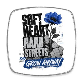 Grow Anyway : Hard Streets Floral - Magnet carré - blanc - Devant