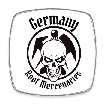 Couvreur d’élite - Allemagne de mercenaires de toit Crâne - Magnet carré - blanc - Devant