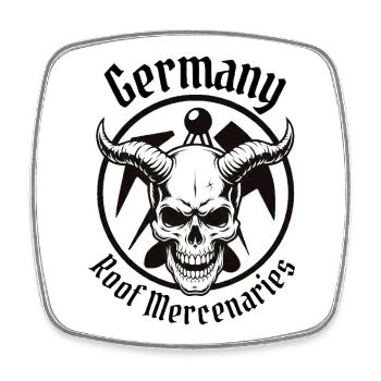 Couvreur d’élite - Allemagne de mercenaires de toit Crâne - Magnet carré - blanc - Devant