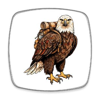 Outdoor Adler - Viereckiger Kühlschrankmagnet - Weiß - Vorne