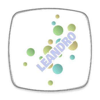 Student Leandro - Square fridge magnet - white - Front