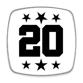 20 - Magnet carré - blanc - Devant