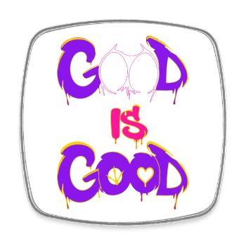 Good_is_good - Magnet carré - blanc - Devant