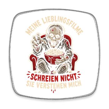 Meine Lieblingsfilme Schreien Nicht - Viereckiger Kühlschrankmagnet - Weiß - Vorne