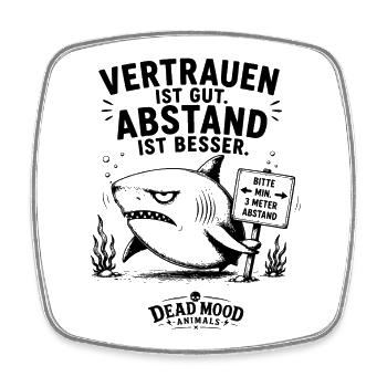 Hai Spruch | Sarkasmus & Kollegen Geschenk - Viereckiger Kühlschrankmagnet - Weiß - Vorne