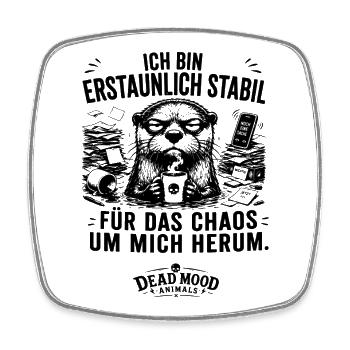 Lustiger Otter | Büro Humor, Sarkasmus  - Viereckiger Kühlschrankmagnet - Weiß - Vorne