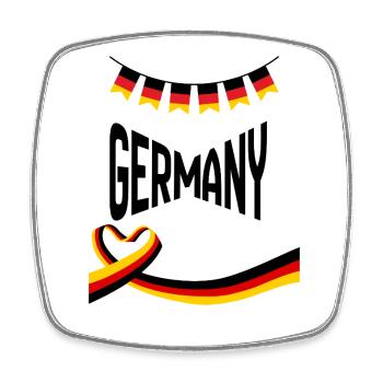 T_ShirtGEMANY - Square fridge magnet - white - Front