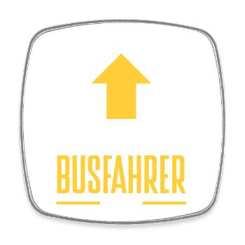Cooler Busfahrer Beruf Spruch - Viereckiger Kühlschrankmagnet - Weiß - Vorne